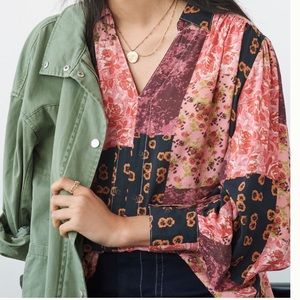 Anthropologie Ivonne Patchwork Blouse